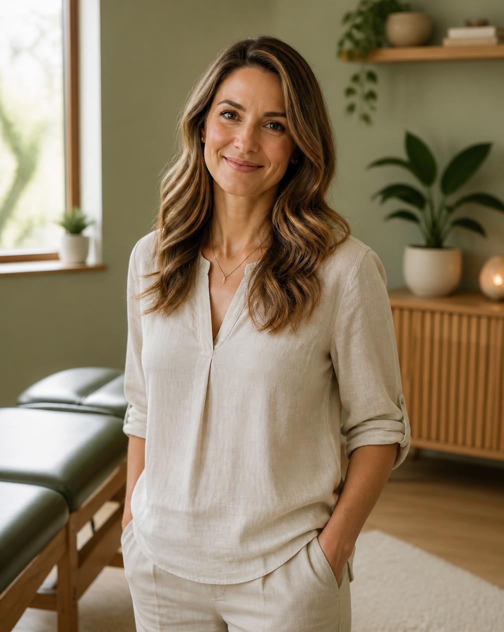 Dr. Sarah, chiropractor and owner of The Zen Den in St. John, Indiana