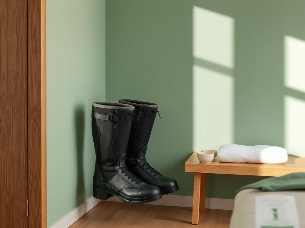 Recovery corner with compression boots at The Zen Den in St. John, Indiana
